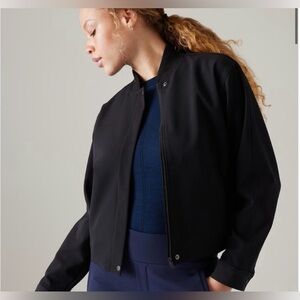 Athleta Endless Bomber Jacket MP Black Lightweight NWOT